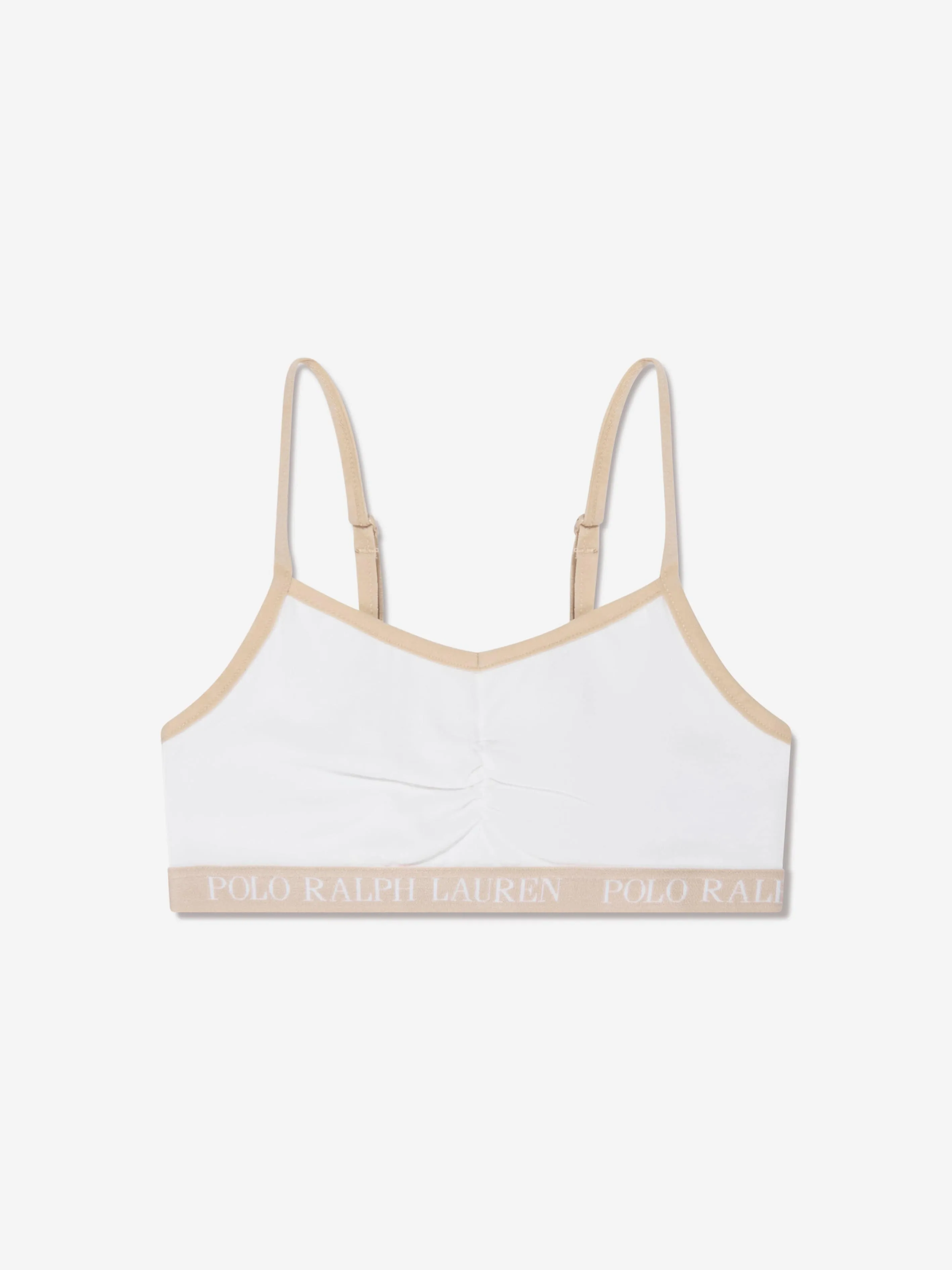 Ralph Lauren Girls 2 Pack Bralette Set in Cream