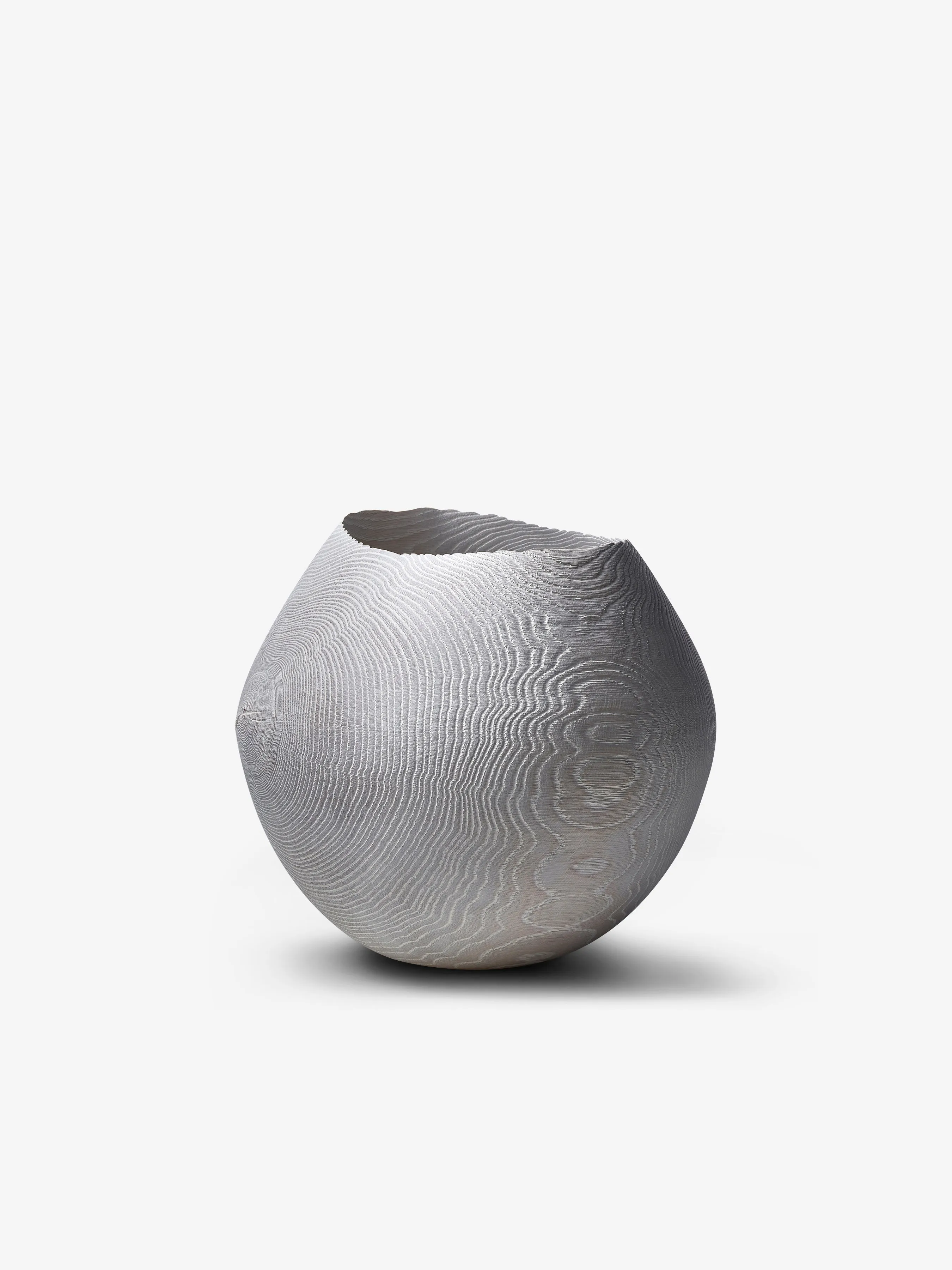 Red Oak White Limed Vessel WLOR/16 by Friedemann Buehler