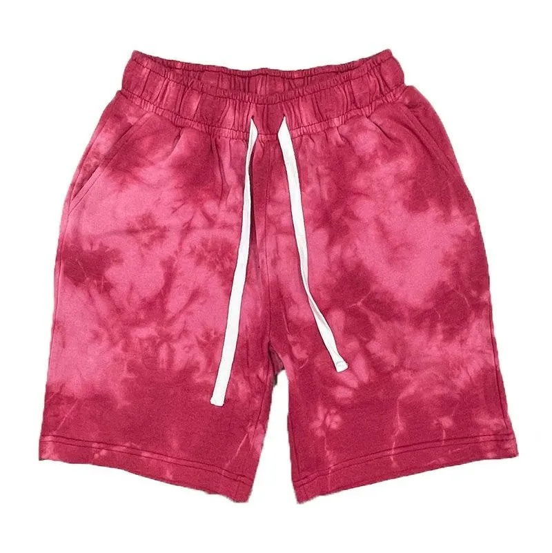 Red Tie Dye Shorts