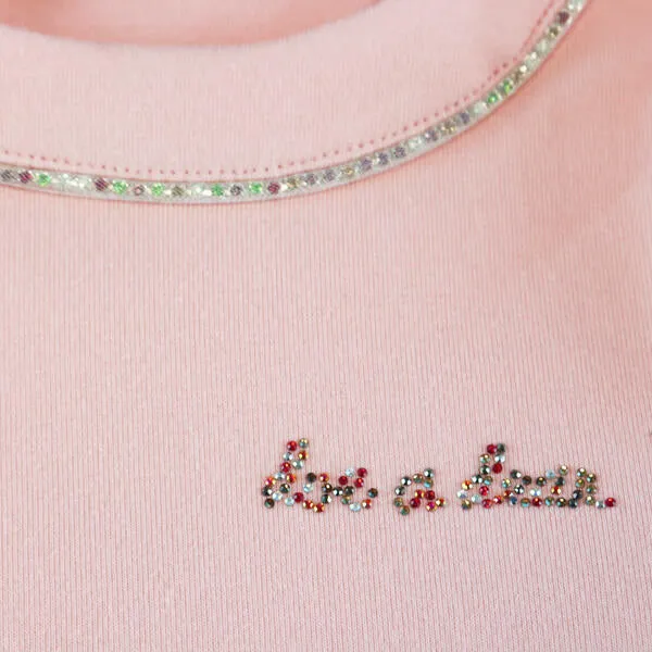 Rhinestone Logo Top - Pink