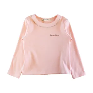 Rhinestone Logo Top - Pink