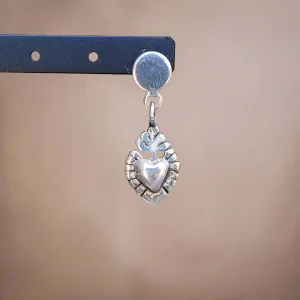 Sacred heart 925 silver earrings