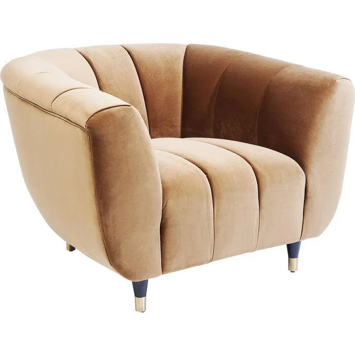 Spectra Brown Velvet Armchair