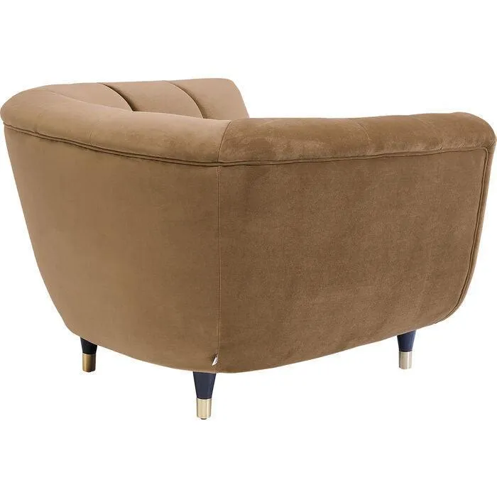 Spectra Brown Velvet Armchair