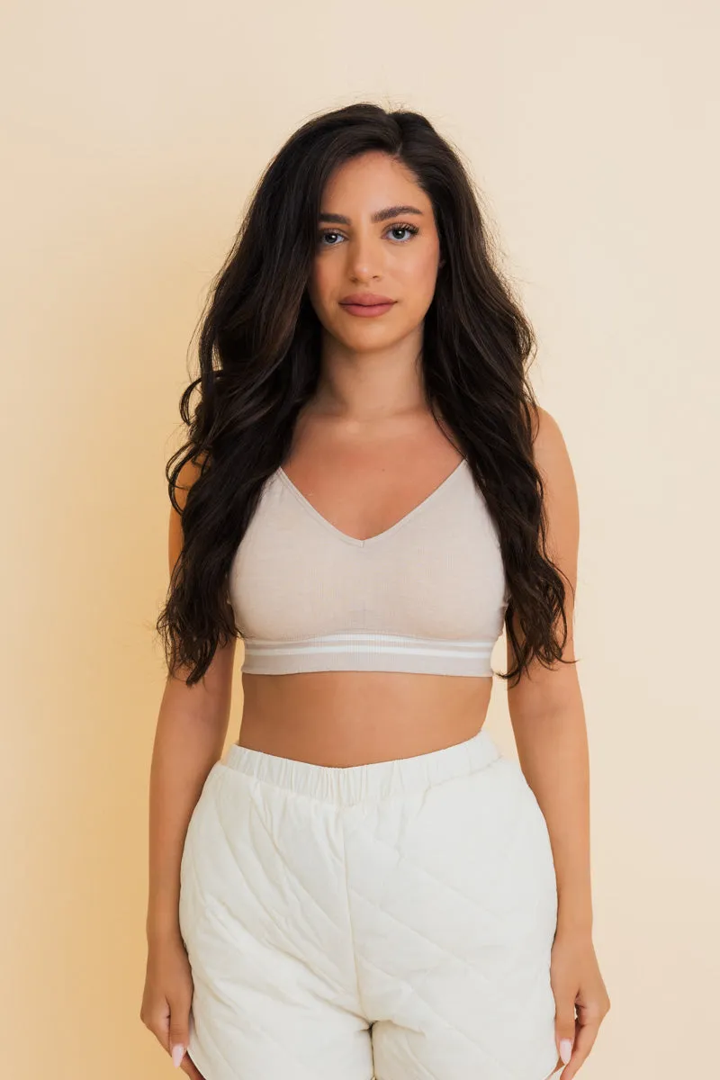 Sporty Vintage Ribbed Ultra Comfy Bralette