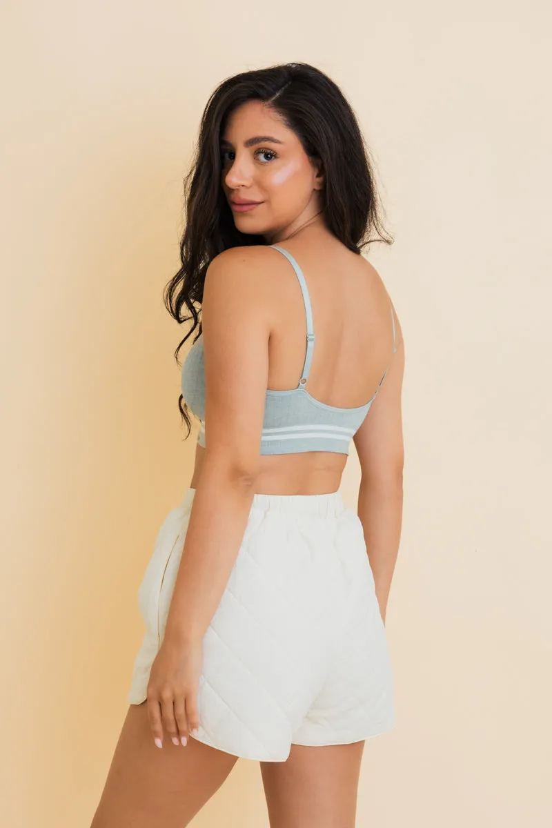 Sporty Vintage Ribbed Ultra Comfy Bralette