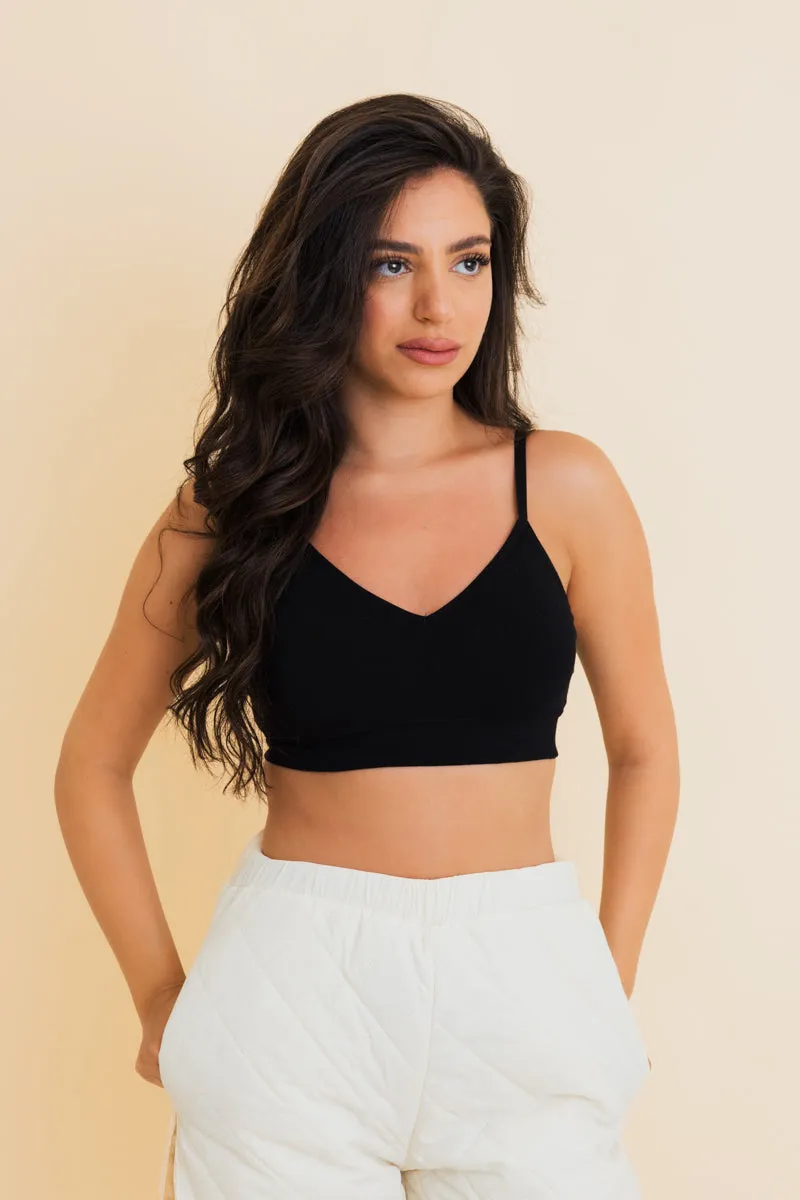 Sporty Vintage Ribbed Ultra Comfy Bralette