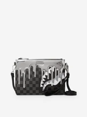 Sprayground Kids Metallic Drips Pouchette in Black (25.4 cm)