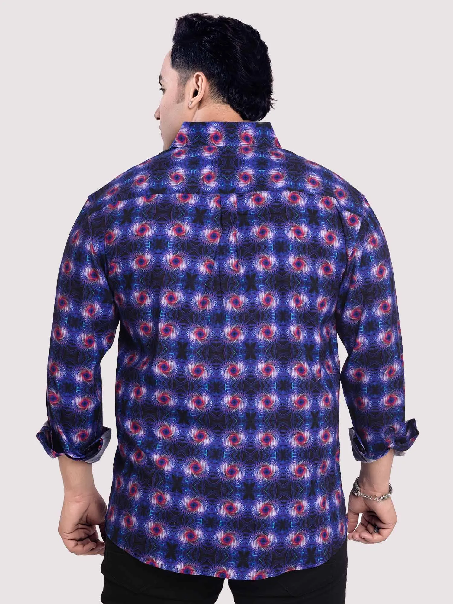 Stellar Printed Cotton Full sleeve Men's Plus size