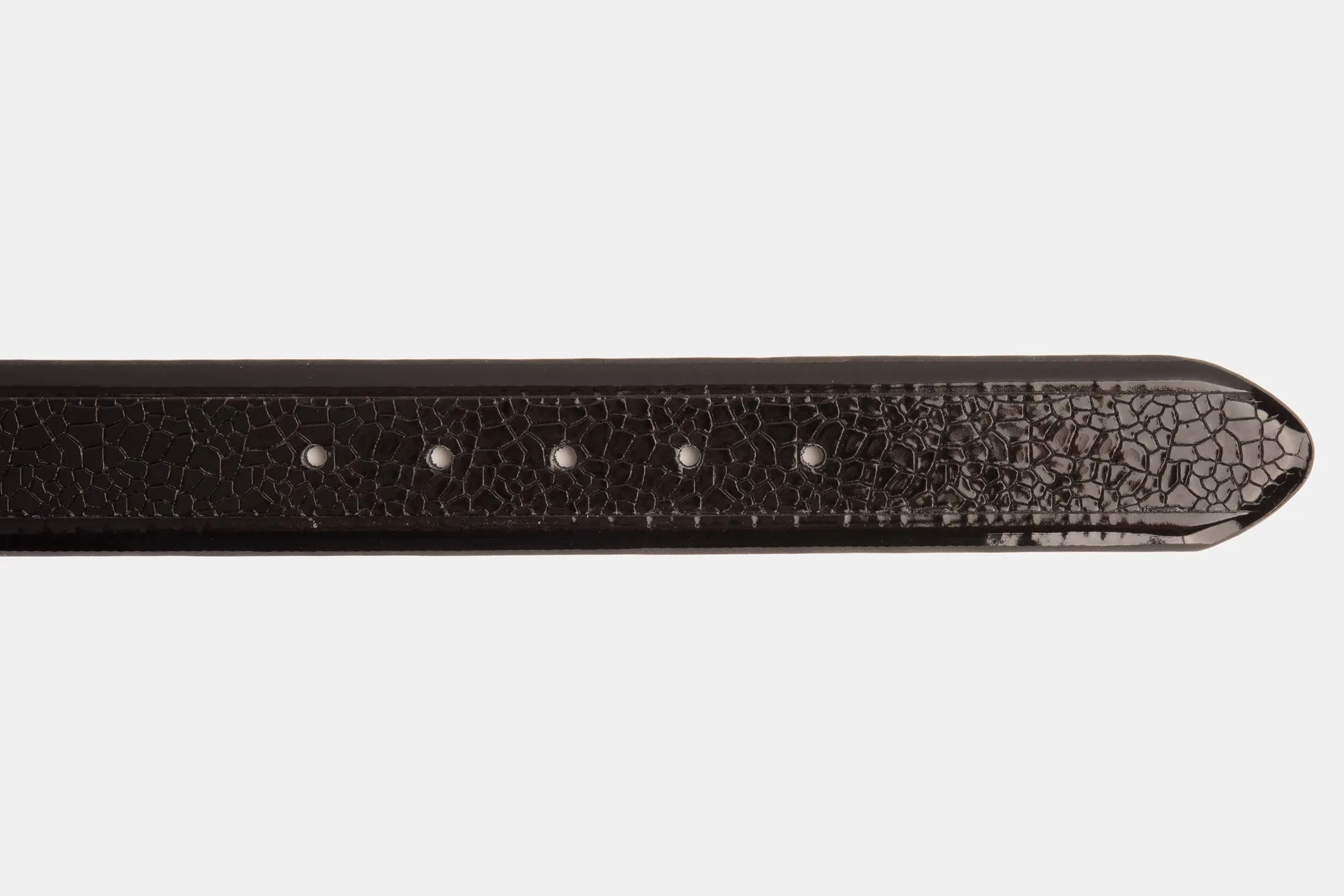 The Modica Black Patent Leather Belt