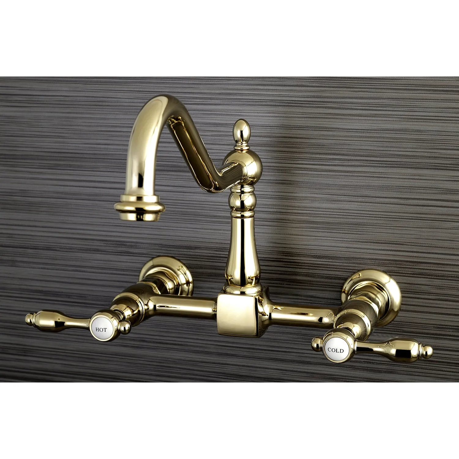 Tudor Wall Mount Bridge Kitchen Faucet