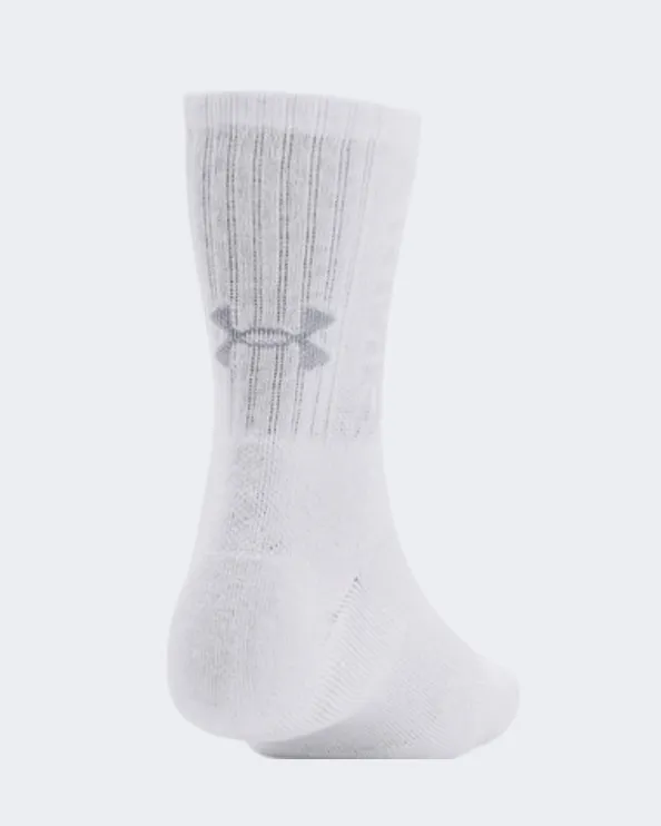 Under Armour 3-Maker 3-Pack Mid-Crew Unisex Training Sock White 1373084-100