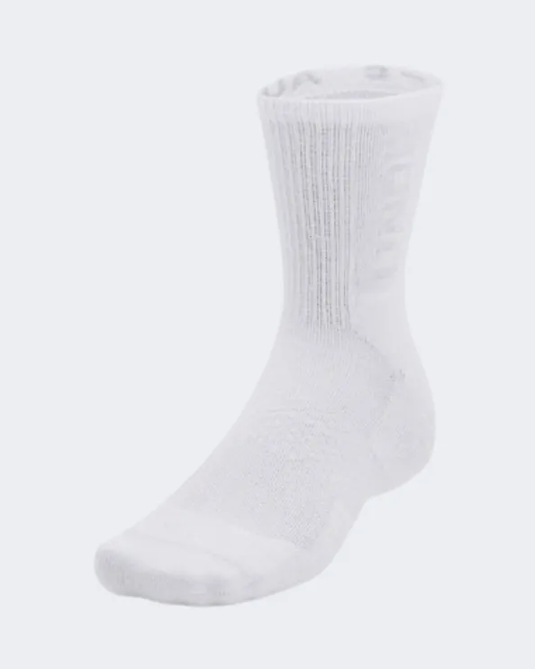 Under Armour 3-Maker 3-Pack Mid-Crew Unisex Training Sock White 1373084-100