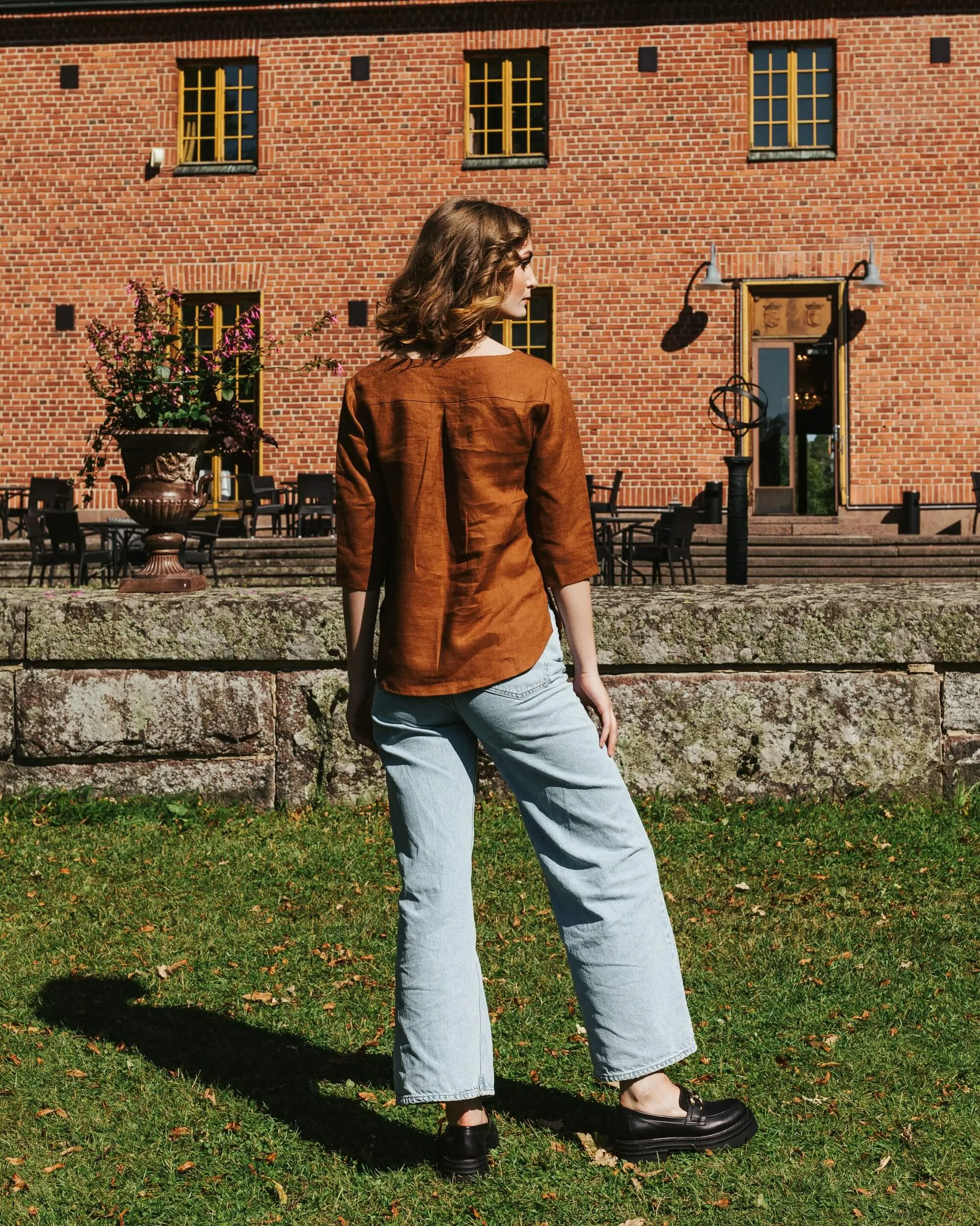 Vera Linen Blouse Tiramisu Brown