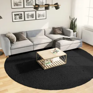 vidaXL Rug OVIEDO Short Pile Black Ø 280 cm - Luxurious, Durable, and Stylish