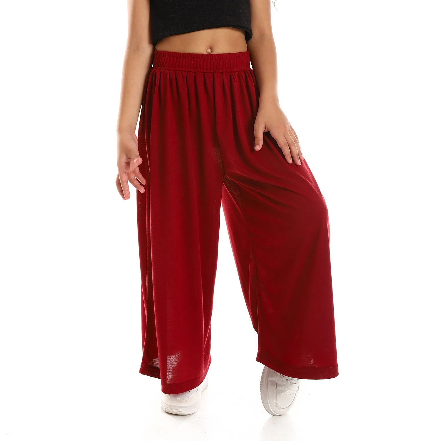 Wide Leg Solid Girls Pants (G141) - Kady