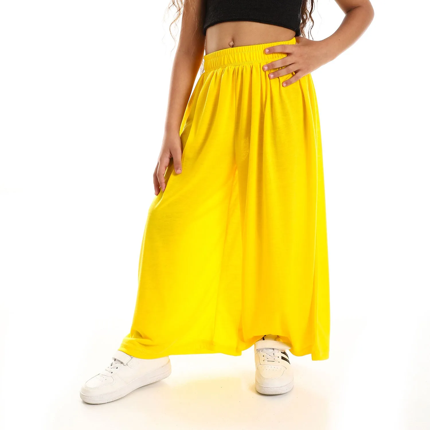 Wide Leg Solid Girls Pants (G141) - Kady