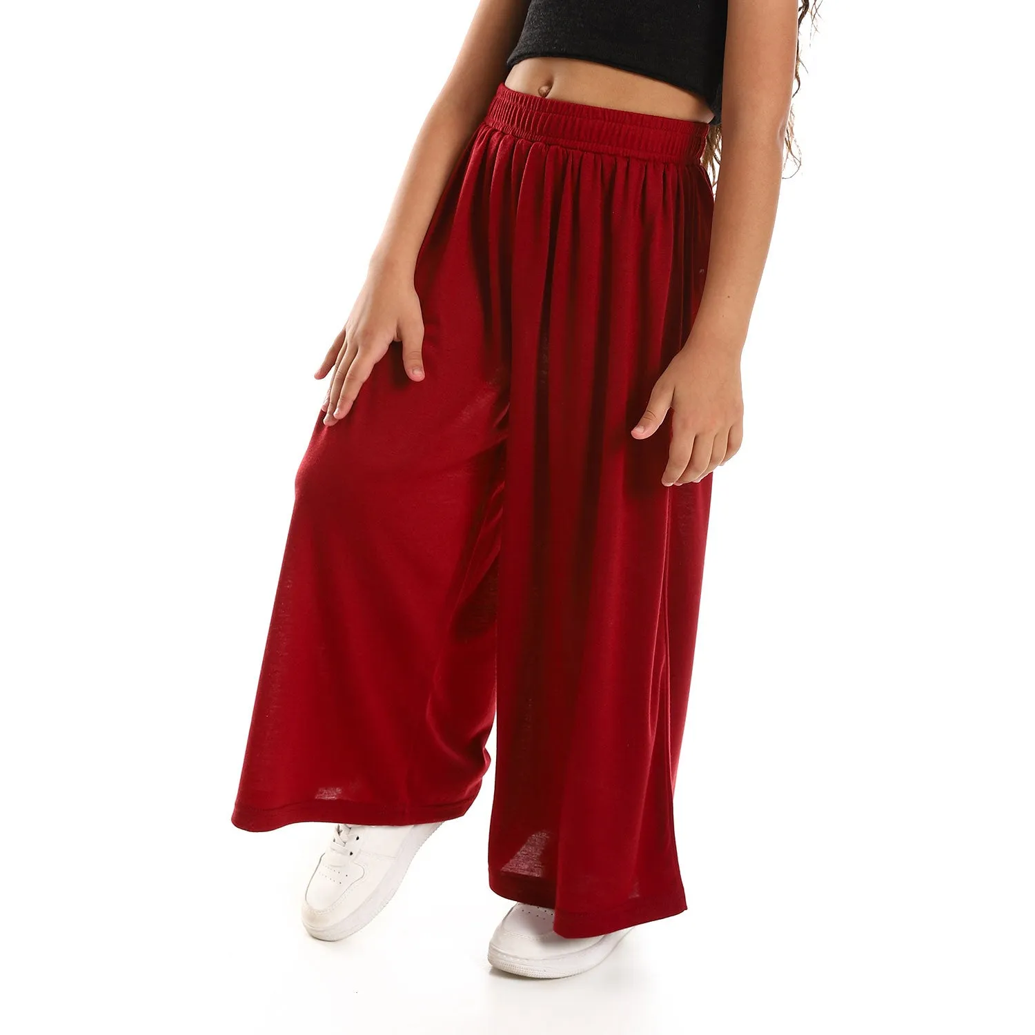 Wide Leg Solid Girls Pants (G141) - Kady