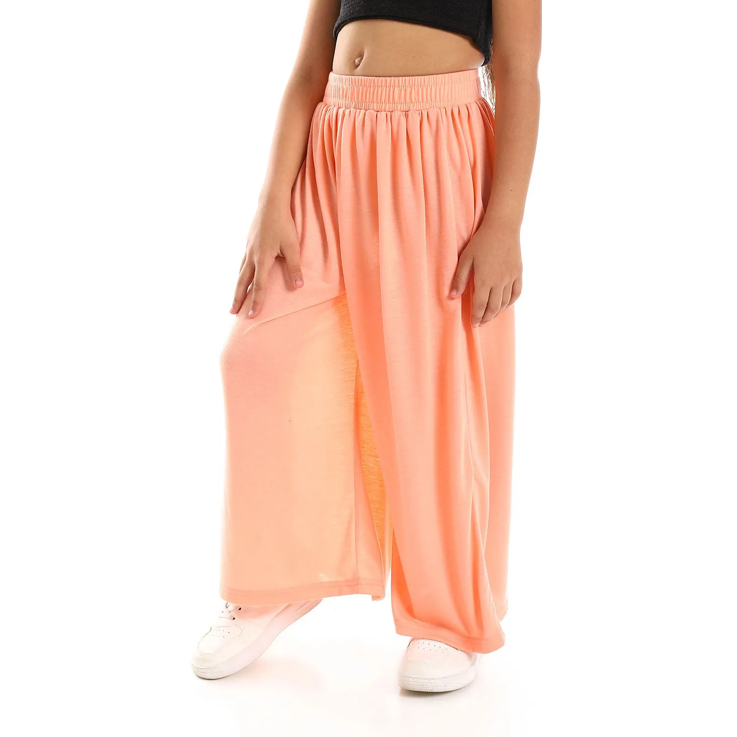 Wide Leg Solid Girls Pants (G141) - Kady