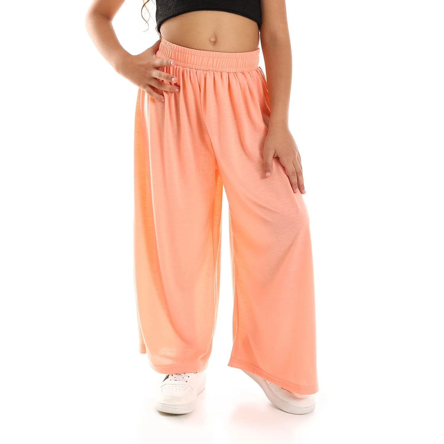 Wide Leg Solid Girls Pants (G141) - Kady