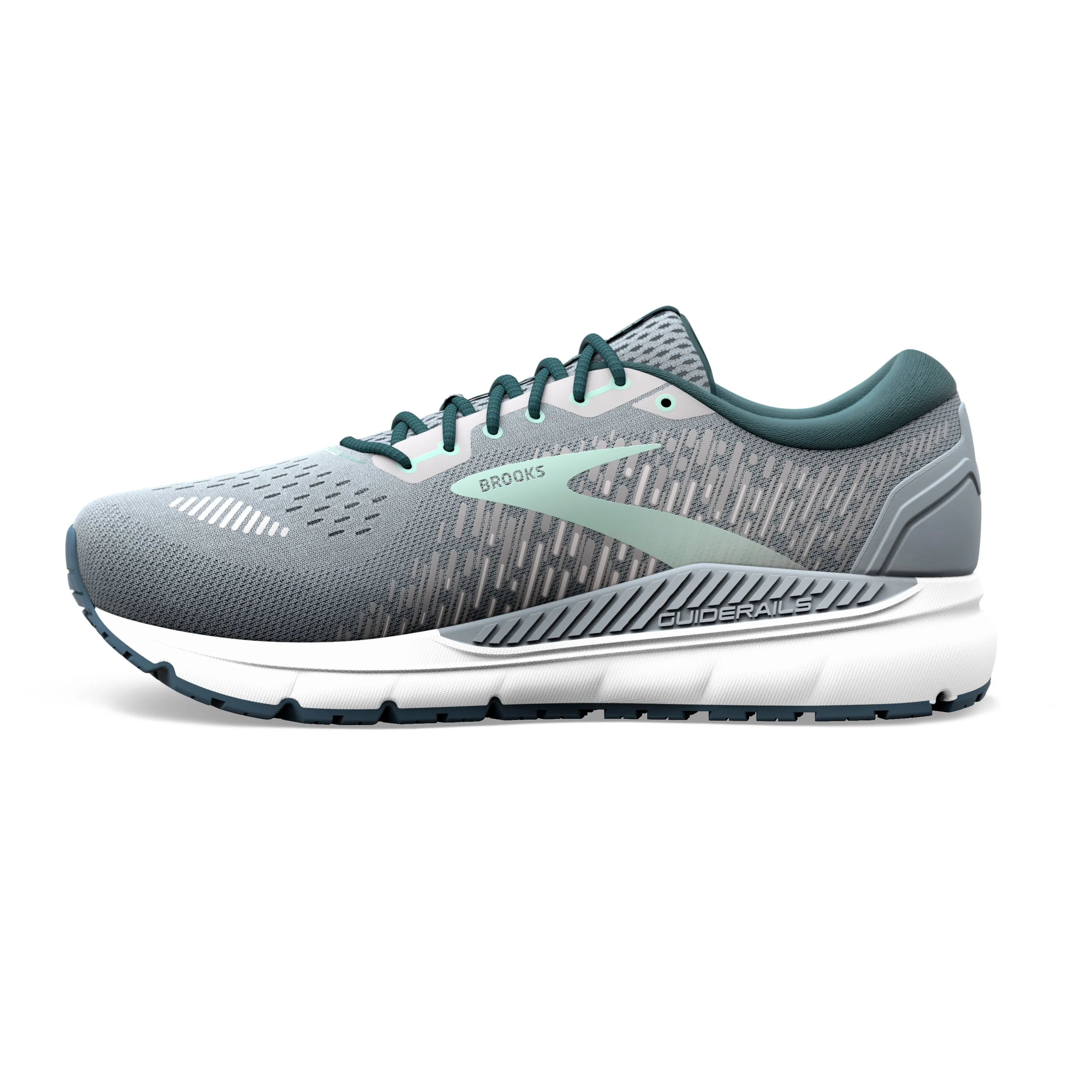 Women's Brooks Addiction GTS 15 1203521D099 Color: Grey/Navy/Aqua (WIDE WIDTH)