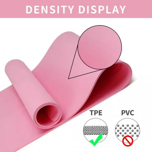 Yoga-1 Kono TPE Non-slip Classic Yoga Mat - Pink | Eco-friendly, Non-Slip, Lightweight & Comfortable