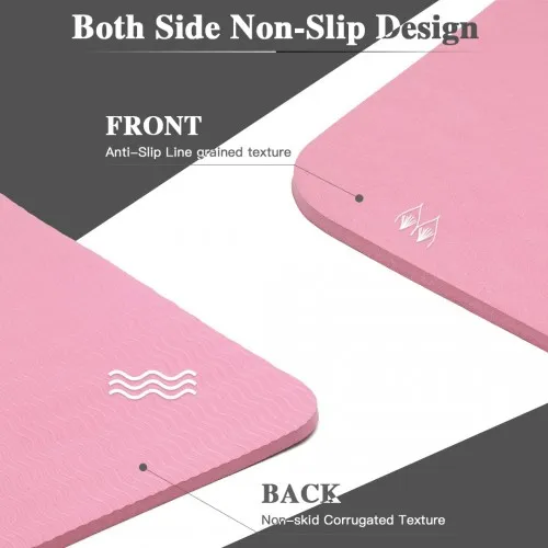 Yoga-1 Kono TPE Non-slip Classic Yoga Mat - Pink | Eco-friendly, Non-Slip, Lightweight & Comfortable